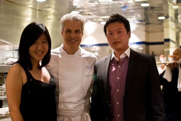 with Chef Eric Ripert in the kitchen of Le Bernardin